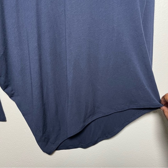 Athleta Women Cloud Light Restore Sweater XS Navy Blue Long Sleeve Asymmetrical - Picture 3 of 8